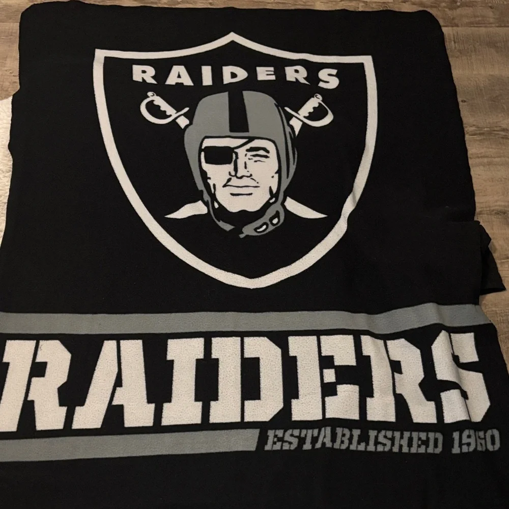 Las Vegas Oakland Raiders Black and Gray Blanket